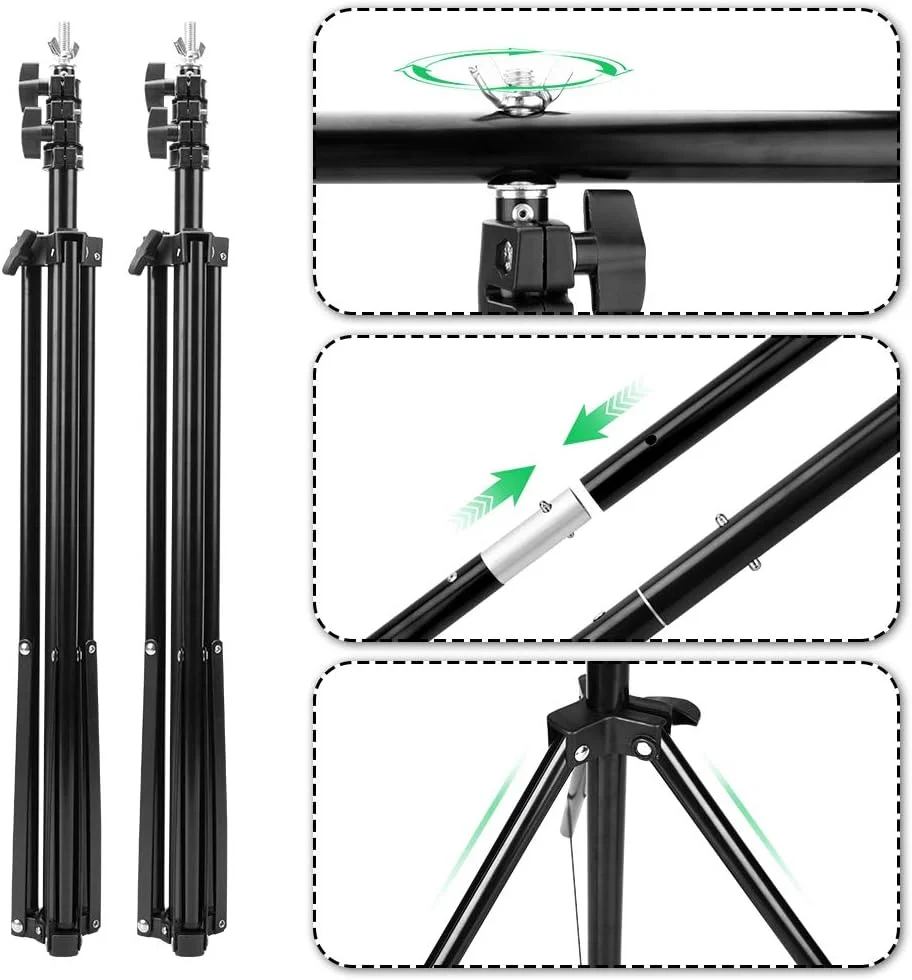 پایه نگهدارنده پس زمینه عکاسی 3m x 2m، پایه نگهدارنده پس زمینه قابل تنظیم ارتفاع و عرض، مناسب برای مهمانی ها، عکاسی و تزئینات عروسی