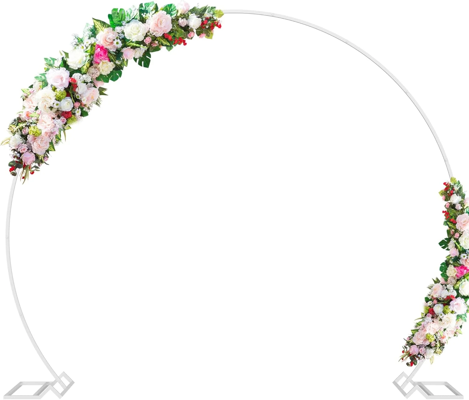 پایه طاق بادکنک بزرگ وکثیر، پایه پس زمینه گرد، حلقه، قاب طاق گل برای سالگرد، تولد، مهمانی، جشن، جشن نوزاد، مراسم، لوله های مربعی ضخیم