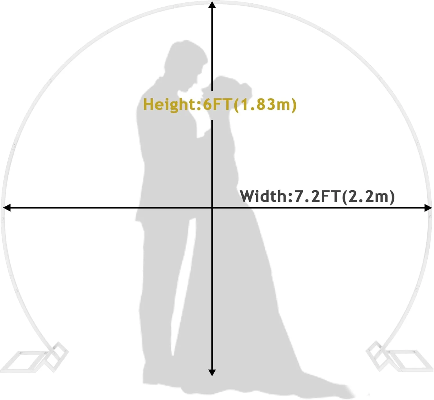 پایه طاق بادکنک بزرگ وکثیر، پایه پس زمینه گرد، حلقه، قاب طاق گل برای سالگرد، تولد، مهمانی، جشن، جشن نوزاد، مراسم، لوله های مربعی ضخیم