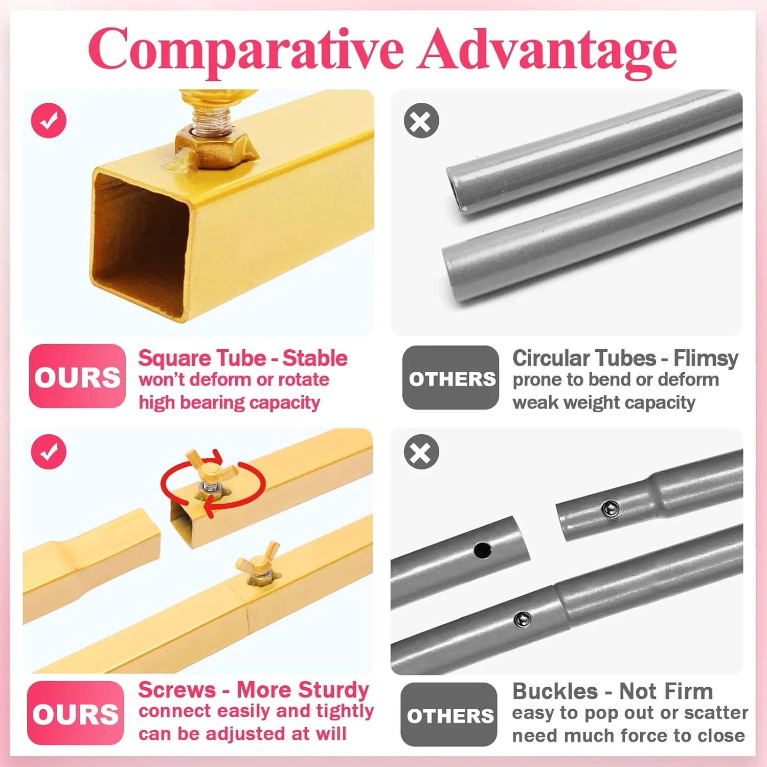 مجموعه پایه طاق پس زمینه وکسییر - طاق فلزی طلایی 2.4 متری، 2.2 متری، 2 متری برای مراسم عروسی، جشن نوزاد، جشن تولد، دکوراسیون باغ مجموعه پایه طاق پس زمینه وکسییر - طاق فلزی طلایی 2.4 متری، 2.2 متری، 2 متری برای مراسم عروسی، جشن نوزاد، جشن تولد، دکوراسیون باغ