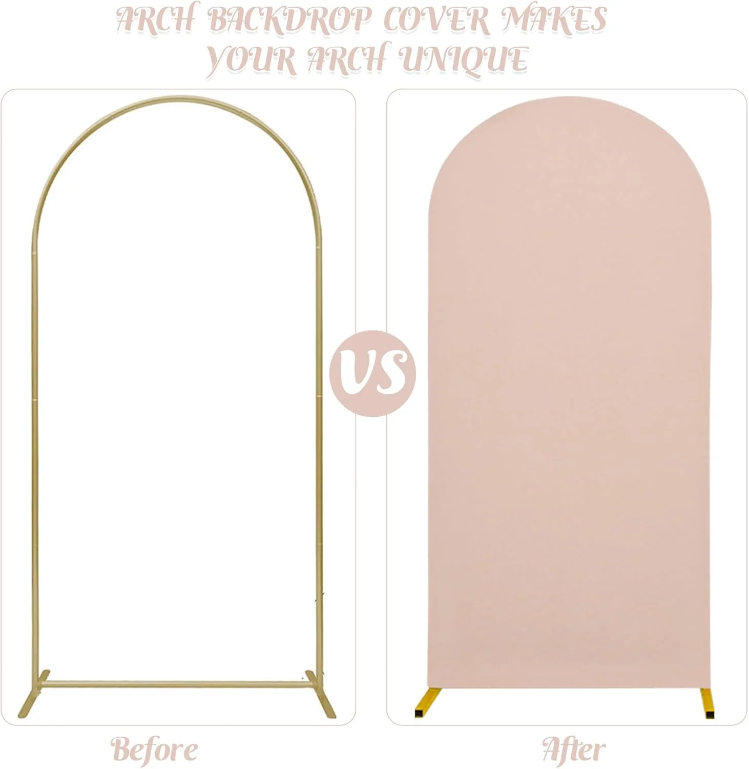 مجموعه 2 عددی روکش طاق عروسی، روکش طاق اسپندکس دو طرفه با قسمت بالایی گرد، مناسب برای دکوراسیون طاق تولد، جشن نوزادی و استند طاق عروسی (2.2 متر، 1.8 متر، قهوه ای کم رنگ) مجموعه 2 عددی روکش طاق عروسی، روکش طاق اسپندکس دو طرفه با قسمت بالایی گرد، مناسب برای دکوراسیون طاق تولد، جشن نوزادی و استند طاق عروسی (2.2 متر، 1.8 متر، قهوه ای کم رنگ)