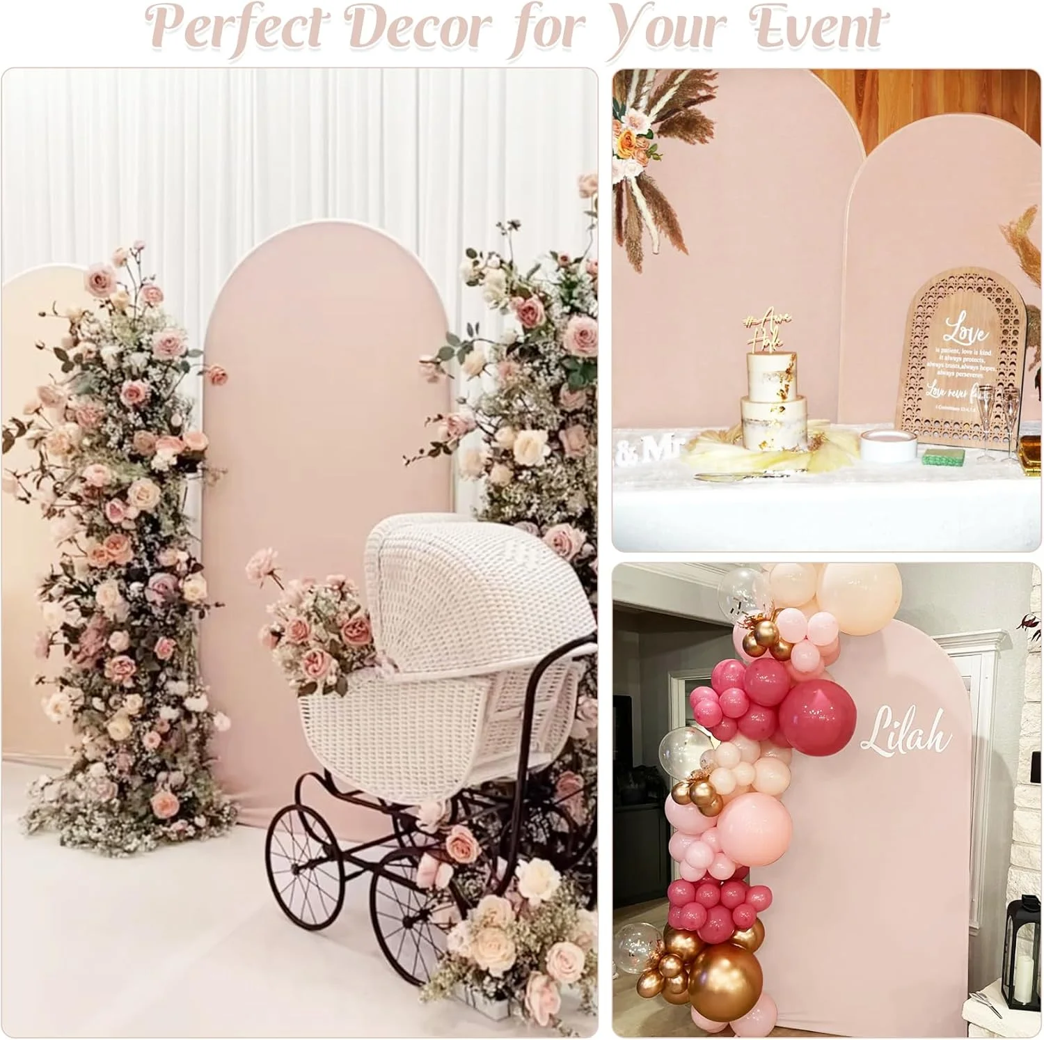 مجموعه 2 عددی روکش طاق عروسی، روکش طاق اسپندکس دو طرفه با قسمت بالایی گرد، مناسب برای دکوراسیون طاق تولد، جشن نوزادی و استند طاق عروسی (2.2 متر، 1.8 متر، قهوه ای کم رنگ) مجموعه 2 عددی روکش طاق عروسی، روکش طاق اسپندکس دو طرفه با قسمت بالایی گرد، مناسب برای دکوراسیون طاق تولد، جشن نوزادی و استند طاق عروسی (2.2 متر، 1.8 متر، قهوه ای کم رنگ)