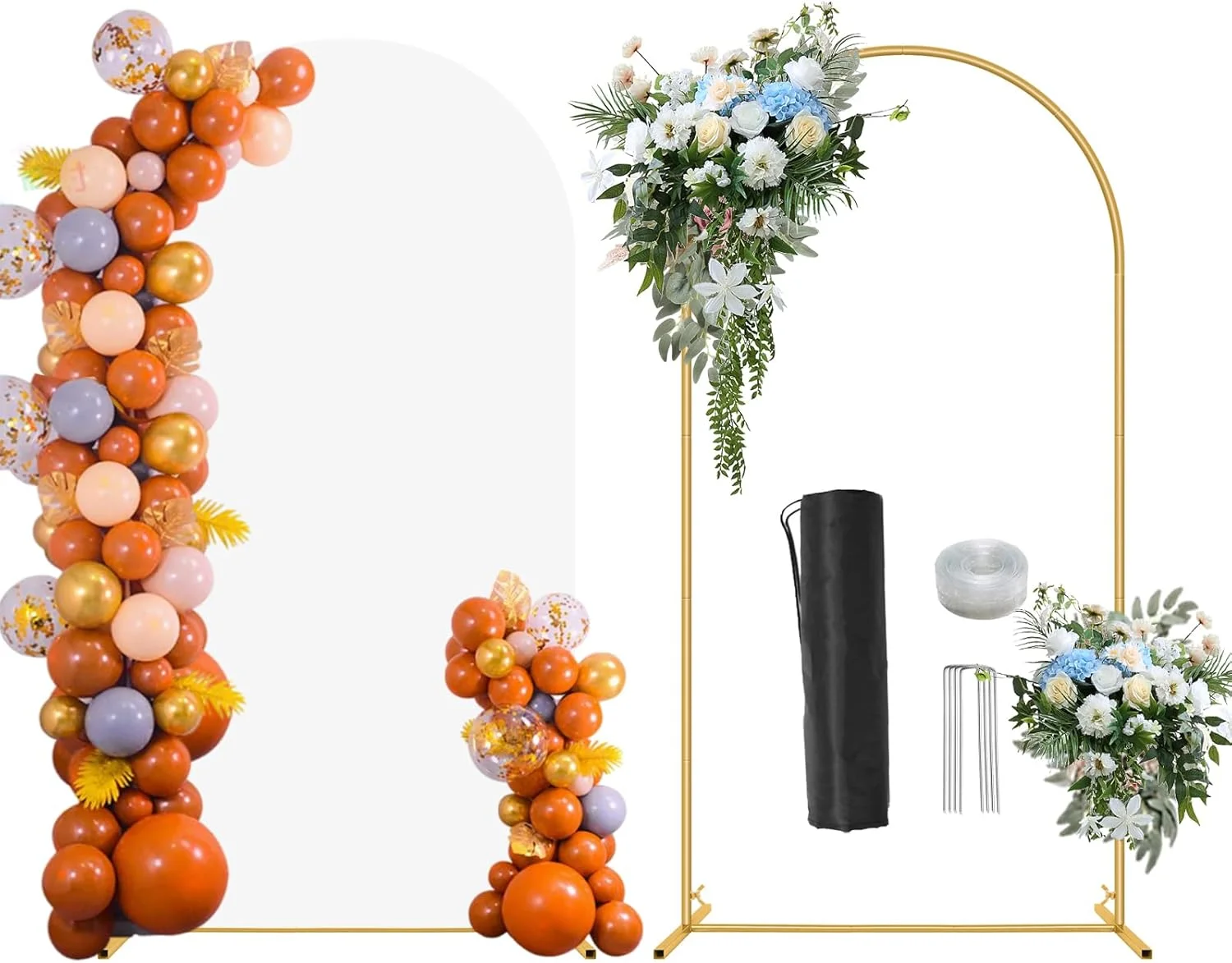 استند پس زمینه طاق عروسی 2 متری و روکش سفید، ست استند پس زمینه طاق فلزی و روکش برای مهمانی ها، تولدها، جشن نوزاد، مراسم عروسی، ضیافت ها، دکور مراسم