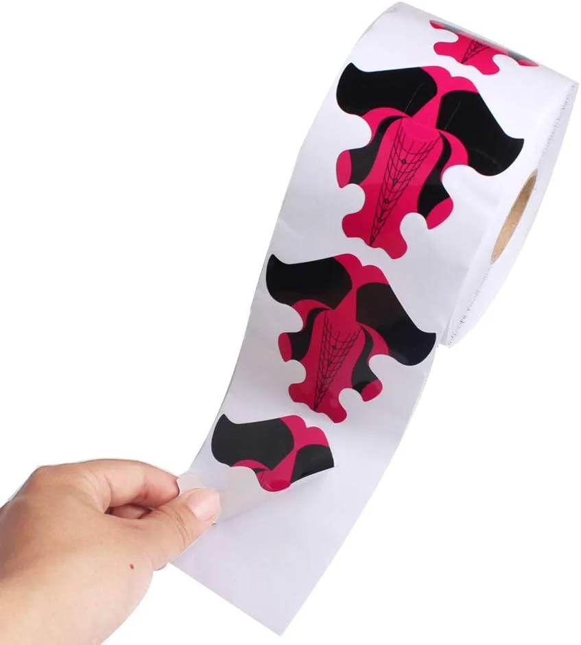 راهنمای فرم ناخن ییگو بیوتی لیدر 500 عددی برای اکستنشن، ابزار DIY فرانسوی، برچسب طراحی ناخن ژل UV آکریلیک