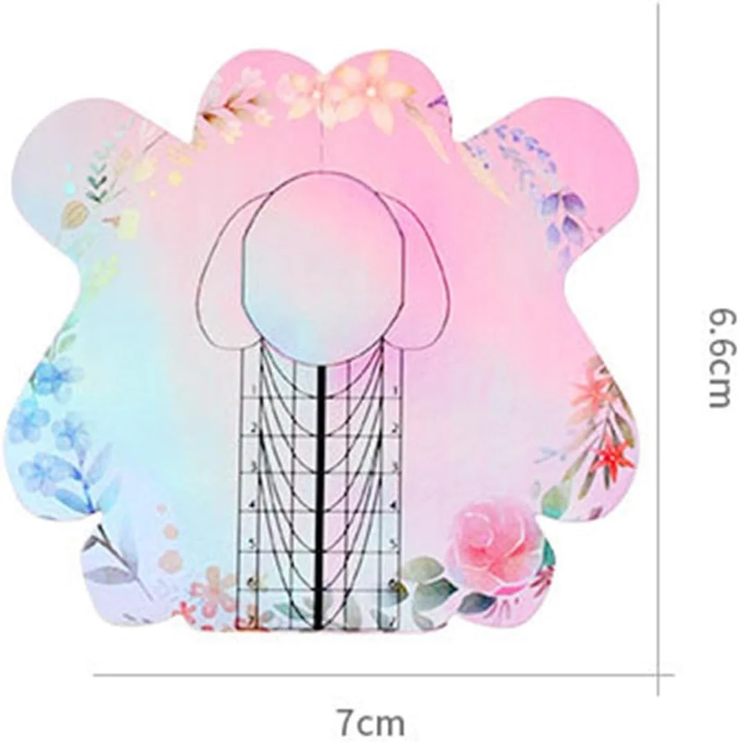 لابیموس 100 عدد فرم ناخن، راهنمای نوک طراحی ناخن، برچسب چسبی ضد گرد و غبار، کاغذ اکستنشن فرم ناخن، ابزار ناخن