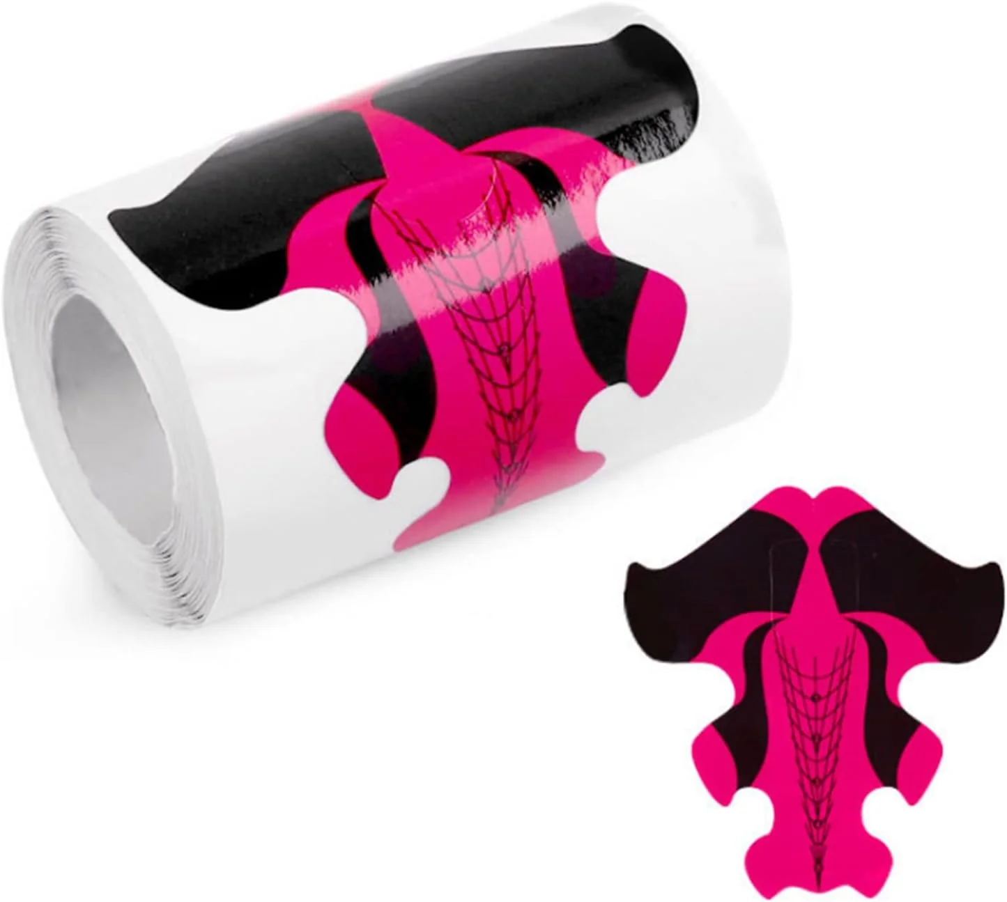 100 عدد فرم ناخن Irovami، راهنمای نوک طراحی ناخن، برچسب چسبی ضد گرد و غبار، کاغذ فرم اکستنشن ناخن