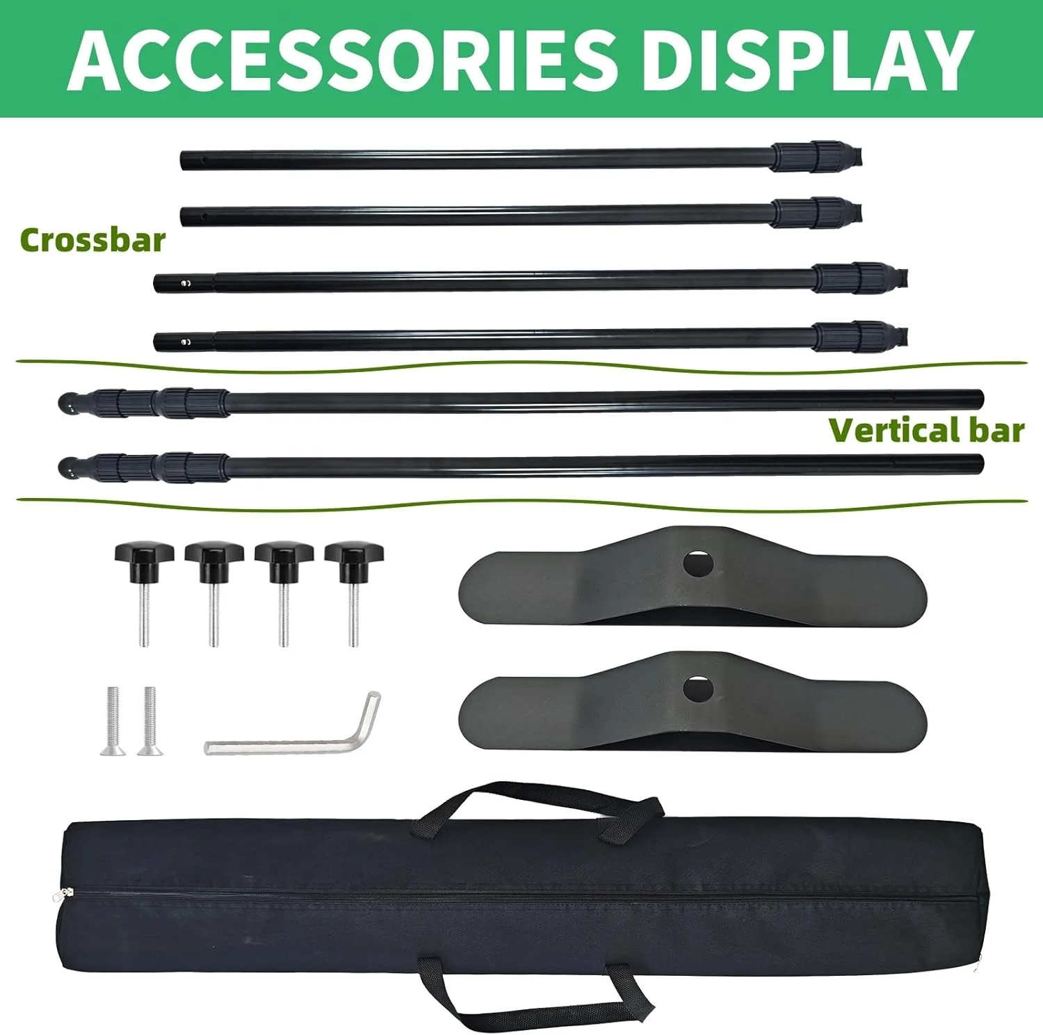 پایه پس زمینه تلسکوپی فلزی قابل تنظیم 3x2.4 متری، ایده آل برای مهمانی ها و جلسات عکاسی، پایه سنگین، پس زمینه قابل حمل برای عکاسی، با کیف حمل