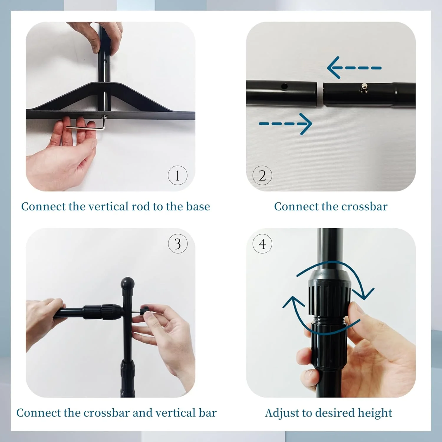 پایه پس زمینه تلسکوپی فلزی قابل تنظیم 3x2.4 متری، ایده آل برای مهمانی ها و جلسات عکاسی، پایه سنگین، پس زمینه قابل حمل برای عکاسی، با کیف حمل