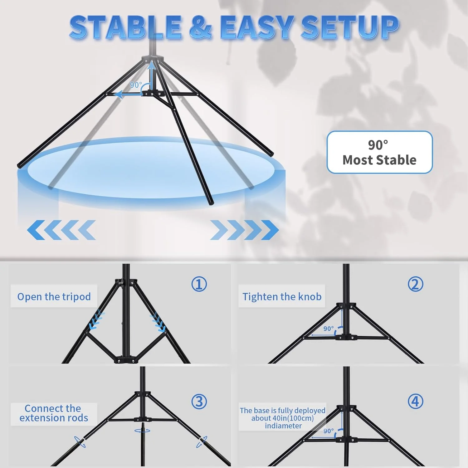 پایه پس زمینه 3x2.6 متری قابل تنظیم به همراه 6 گیره پس زمینه، سیستم پشتیبانی پس زمینه عکاسی با کیف حمل برای عکاسی، فیلمبرداری، مهمانی ها، عروسی