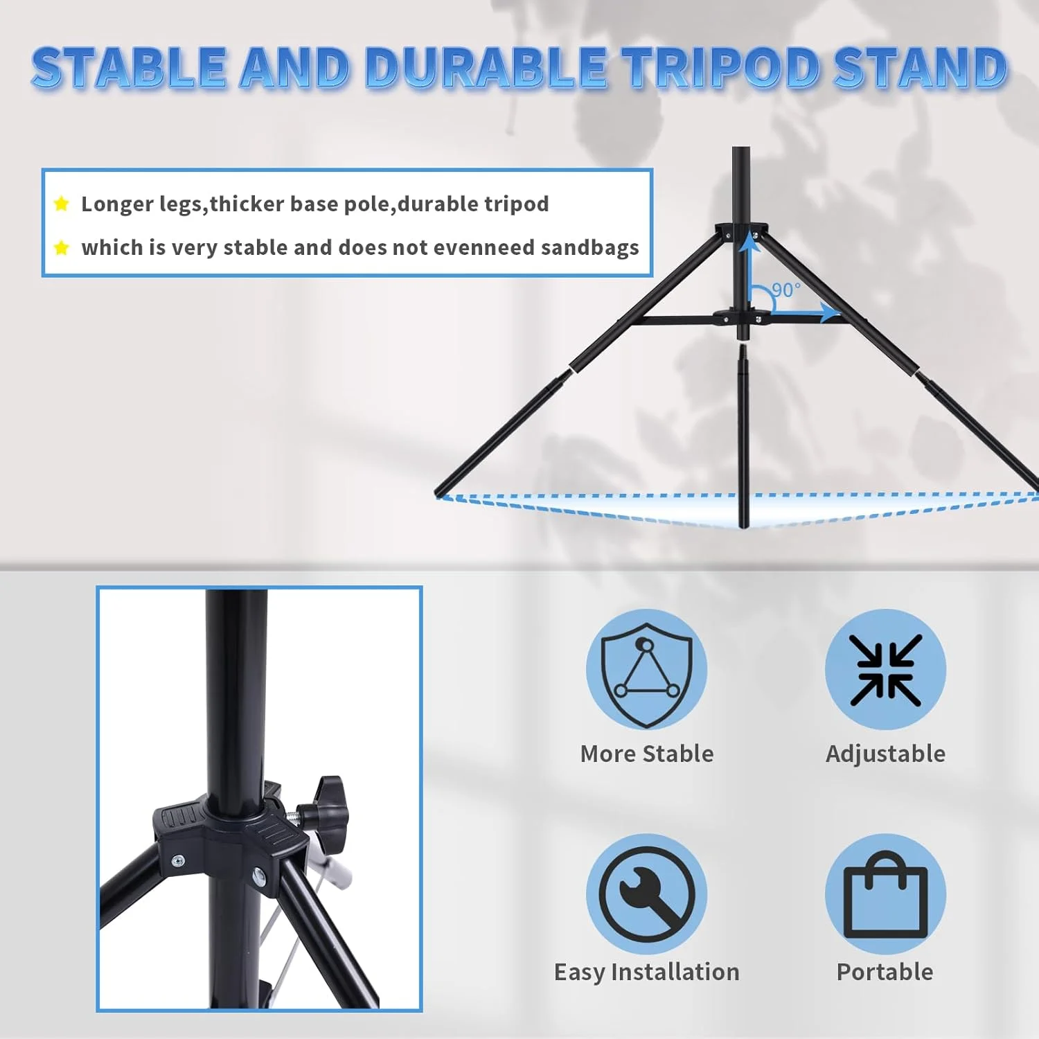 پایه پس زمینه 3x2.6 متری قابل تنظیم به همراه 6 گیره پس زمینه، سیستم پشتیبانی پس زمینه عکاسی با کیف حمل برای عکاسی، فیلمبرداری، مهمانی ها، عروسی