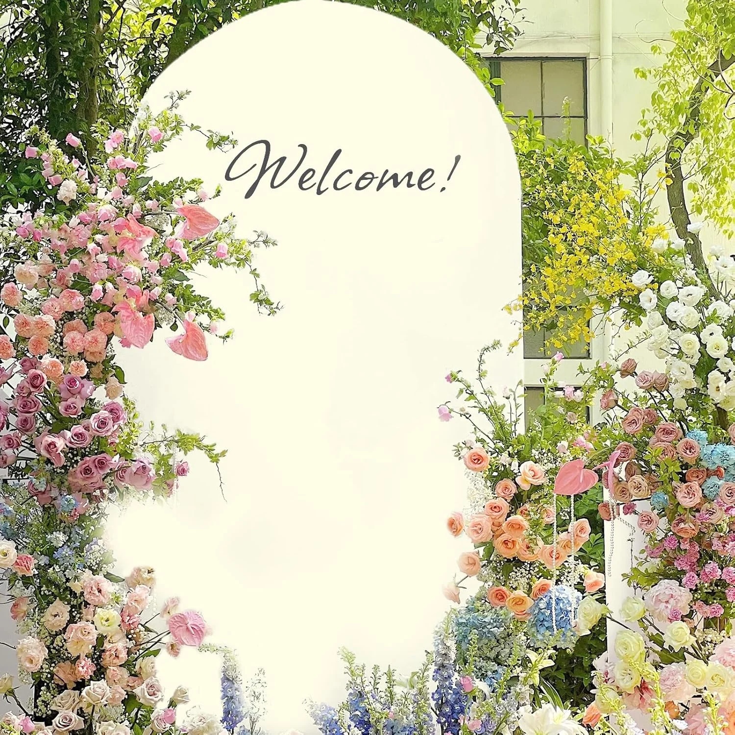 مجموعه پایه و روکش پس زمینه طاق فلزی، 2.4 متر، پس زمینه مهمانی 2.2 متر، مونتاژ آسان، پایه پس زمینه برای مهمانی ها، تولد، جشن نوزاد مجموعه پایه و روکش پس زمینه طاق فلزی، 2.4 متر، پس زمینه مهمانی 2.2 متر، مونتاژ آسان، پایه پس زمینه برای مهمانی ها، تولد، جشن نوزاد