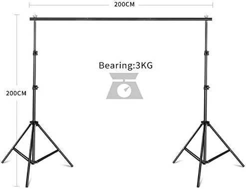 پایه نگهدارنده پس زمینه سنگین SH، کیت سیستم پشتیبانی پس زمینه 2x2 متری با کیف حمل برای استودیو عکاسی، استودیو عکاسی 1 پایه نگهدارنده پس زمینه سنگین SH، کیت سیستم پشتیبانی پس زمینه 2x2 متری با کیف حمل برای استودیو عکاسی، استودیو عکاسی 1