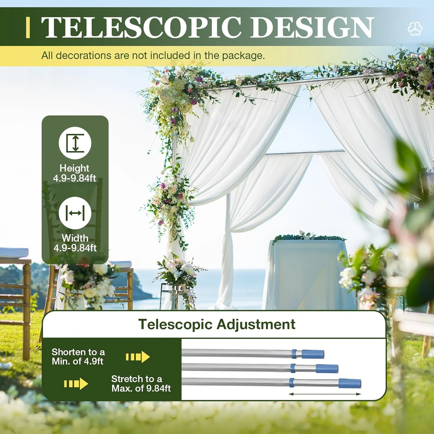 پایه پرده پس زمینه 3*3 متری با پایه فلزی فولادی، پایه قابل تنظیم برای پس زمینه عکس، مناسب برای مهمانی ها، عروسی ها، جشن تولد و غرفه عکس پایه پرده پس زمینه 3*3 متری با پایه فلزی فولادی، پایه قابل تنظیم برای پس زمینه عکس، مناسب برای مهمانی ها، عروسی ها، جشن تولد و غرفه عکس