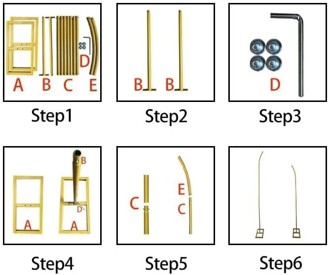 مجموعه 2 عددی پایه طاق فلزی طلایی با سر منحنی، مناسب برای دکوراسیون مراسم عروسی، تولد، سالگرد، جشن نوزاد و پس زمینه گل آرایی مجموعه 2 عددی پایه طاق فلزی طلایی با سر منحنی، مناسب برای دکوراسیون مراسم عروسی، تولد، سالگرد، جشن نوزاد و پس زمینه گل آرایی