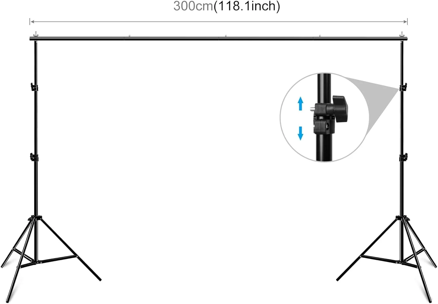 کیت پایه نگهدارنده پس زمینه عکاسی قابل حمل 2x3 متری با سیستم پشتیبانی قوی و کیف حمل مناسب - ایده آل برای استودیو و عکسبرداری در فضای باز