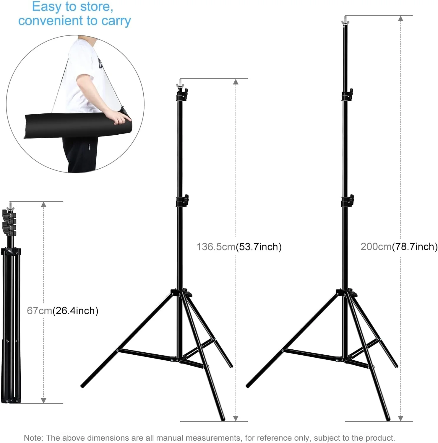کیت پایه نگهدارنده پس زمینه عکاسی قابل حمل 2x3 متری با سیستم پشتیبانی قوی و کیف حمل مناسب - ایده آل برای استودیو و عکسبرداری در فضای باز