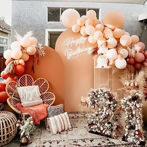 استند پس زمینه طاق فلزی مراسم عروسی، ست 3 تکه طاق طلایی برای دکوراسیون مراسم عروسی، جشن تولد و تزئینات طاق بادکنکی (طلایی)