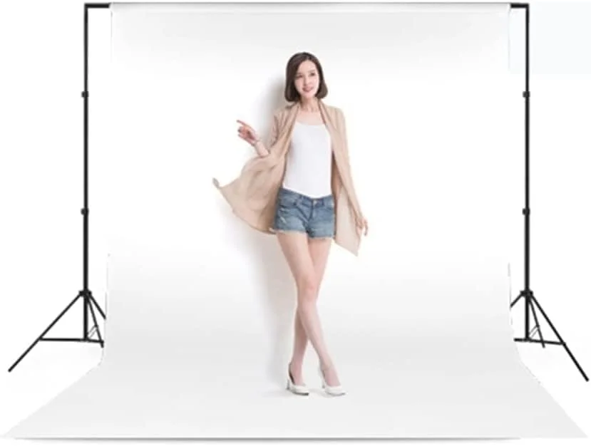 کیت پس زمینه عکاسی با پایه و 4 گیره، پس زمینه عکاسی سفید با پایه، پس زمینه عکاسی با قابلیت تنظیم ارتفاع، نصب آسان