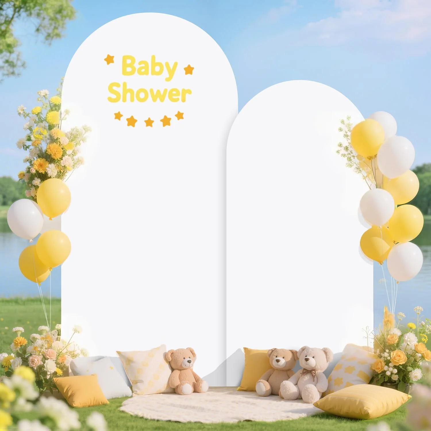 مجموعه پایه و روکش طاق فلزی، شامل دو عدد پایه طاق پس زمینه فلزی با روکش های سفید رنگ از جنس اسپندکس، مناسب برای طاق های عروسی با ارتفاع 2.2 و 1.8 متر، پس زمینه ای ایده آل برای جشن تولد، جشن نامزدی، جشن سیسمونی و تزئینات مهمانی مجموعه پایه و روکش طاق فلزی، شامل دو عدد پایه طاق پس زمینه فلزی با روکش های سفید رنگ از جنس اسپندکس، مناسب برای طاق های عروسی با ارتفاع 2.2 و 1.8 متر، پس زمینه ای ایده آل برای جشن تولد، جشن نامزدی، جشن سیسمونی و تزئینات مهمانی