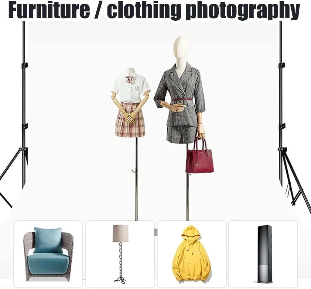 کیت پس زمینه عکاسی با پایه و 4 گیره، پس زمینه عکاسی سفید با پایه، پس زمینه عکاسی با قابلیت تنظیم ارتفاع، نصب آسان کیت پس زمینه عکاسی با پایه و 4 گیره، پس زمینه عکاسی سفید با پایه، پس زمینه عکاسی با قابلیت تنظیم ارتفاع، نصب آسان
