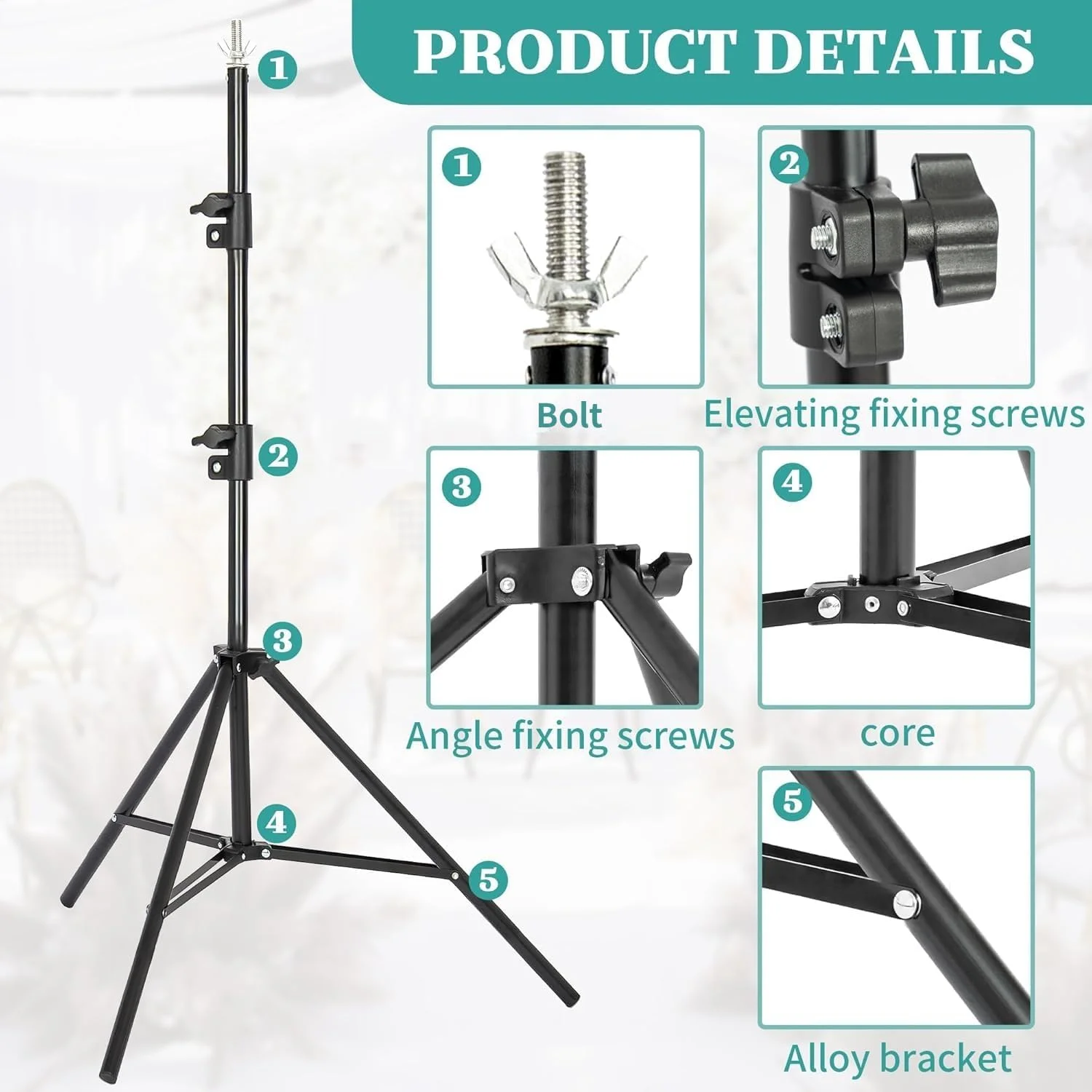پایه پس زمینه 2x3 متری با 4 میله افقی، 6 گیره پس زمینه و کیف حمل، پایه صفحه نمایش پس زمینه عکس قابل تنظیم، برای عروسی، عکاسی، نمایش تبلیغاتی، مهمانی ها پایه پس زمینه 2x3 متری با 4 میله افقی، 6 گیره پس زمینه و کیف حمل، پایه صفحه نمایش پس زمینه عکس قابل تنظیم، برای عروسی، عکاسی، نمایش تبلیغاتی، مهمانی ها