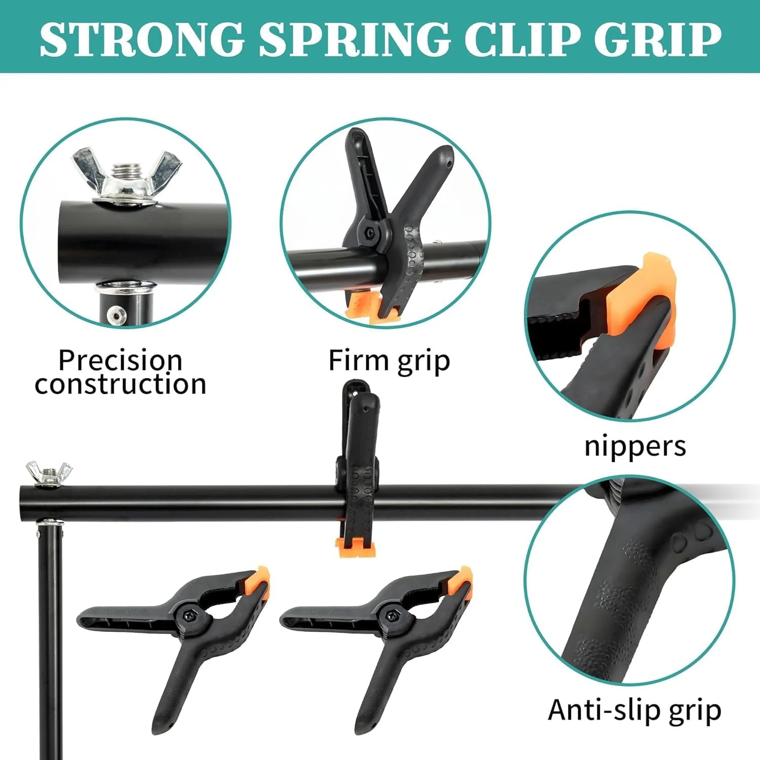 پایه پس زمینه 2x3 متری با 4 میله افقی، 6 گیره پس زمینه و کیف حمل، پایه صفحه نمایش پس زمینه عکس قابل تنظیم، برای عروسی، عکاسی، نمایش تبلیغاتی، مهمانی ها پایه پس زمینه 2x3 متری با 4 میله افقی، 6 گیره پس زمینه و کیف حمل، پایه صفحه نمایش پس زمینه عکس قابل تنظیم، برای عروسی، عکاسی، نمایش تبلیغاتی، مهمانی ها