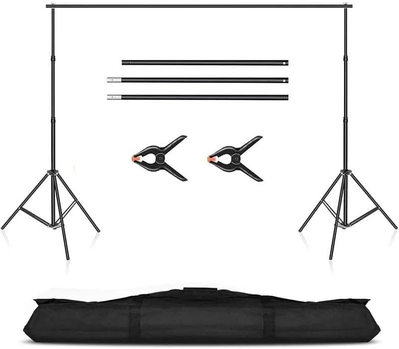 پایه نگهدارنده پس زمینه عکاسی 2x2 متر با گیره فنری، سیستم پشتیبانی پایه پس زمینه عکس و فیلم برای نمایش تبلیغات عروسی، مهمانی ها (بدون پس زمینه) پایه نگهدارنده پس زمینه عکاسی 2x2 متر با گیره فنری، سیستم پشتیبانی پایه پس زمینه عکس و فیلم برای نمایش تبلیغات عروسی، مهمانی ها (بدون پس زمینه)