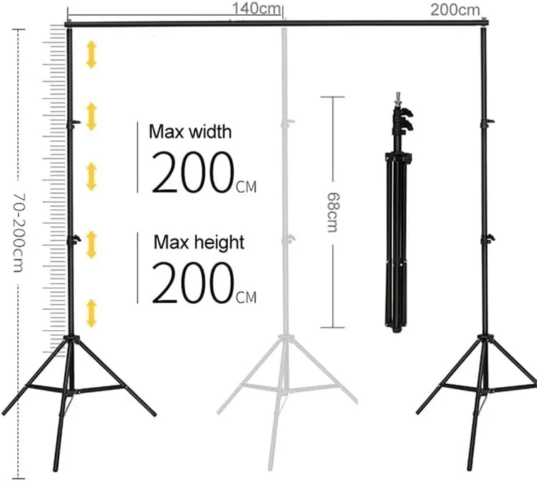 پایه نگهدارنده پس زمینه عکاسی 2x2 متر با گیره فنری، سیستم پشتیبانی پایه پس زمینه عکس و فیلم برای نمایش تبلیغات عروسی، مهمانی ها (بدون پس زمینه) پایه نگهدارنده پس زمینه عکاسی 2x2 متر با گیره فنری، سیستم پشتیبانی پایه پس زمینه عکس و فیلم برای نمایش تبلیغات عروسی، مهمانی ها (بدون پس زمینه)