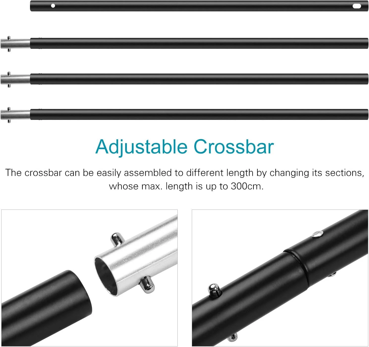 پایه نگهدارنده پس زمینه استودیو OUNA، 2 * 3 متر، آلیاژ آلومینیوم، سیستم پشتیبانی پس زمینه عکاسی قابل تنظیم با کیف حمل