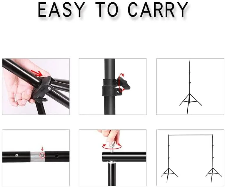 پایه نگهدارنده پس زمینه عکاسی 2x2 متر با گیره فنری، سیستم پشتیبانی پایه پس زمینه عکس و فیلم برای نمایش تبلیغات عروسی، مهمانی ها (بدون پس زمینه) پایه نگهدارنده پس زمینه عکاسی 2x2 متر با گیره فنری، سیستم پشتیبانی پایه پس زمینه عکس و فیلم برای نمایش تبلیغات عروسی، مهمانی ها (بدون پس زمینه)