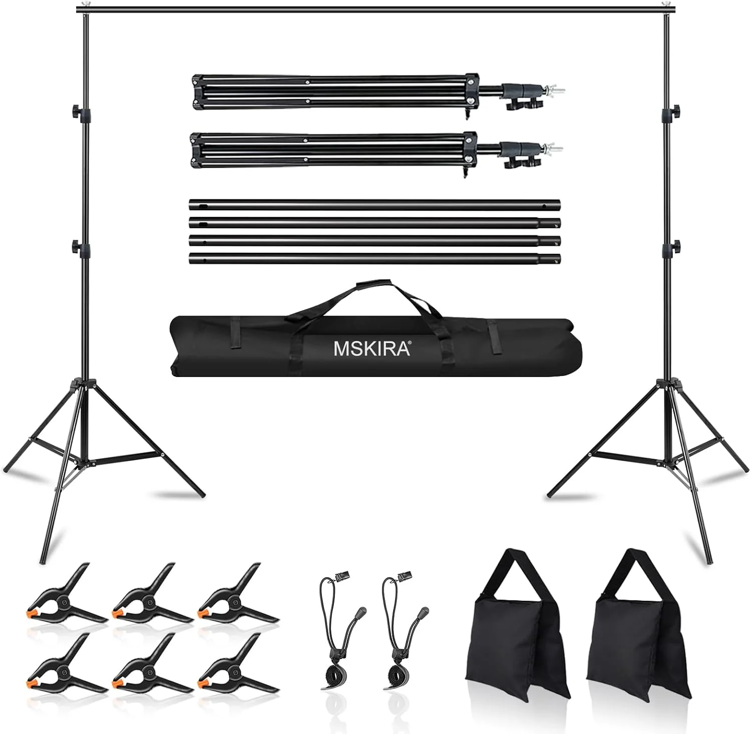 پایه پس زمینه عکاسی 3 متر در 2 متر، پایه قابل تنظیم برای پس زمینه، کیت سیستم پشتیبانی برای استودیو، عکاسی، مهمانی ها و مراسم عروسی