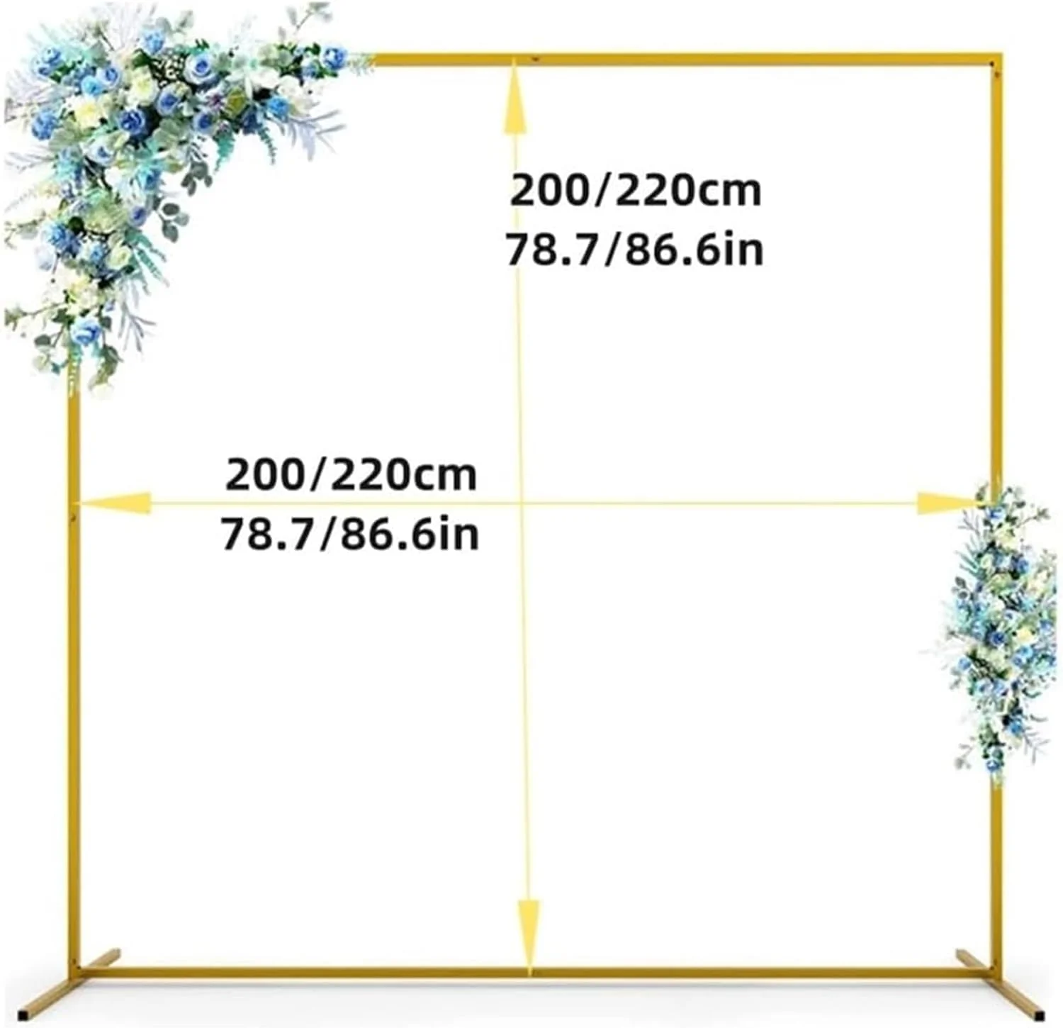 استند قوسی فلزی MOTIM، قاب استند پس زمینه مربعی 2 متری در 2 متری برای جشن تولد، جشن نوزادی، سالگرد، دکوراسیون استند قوسی