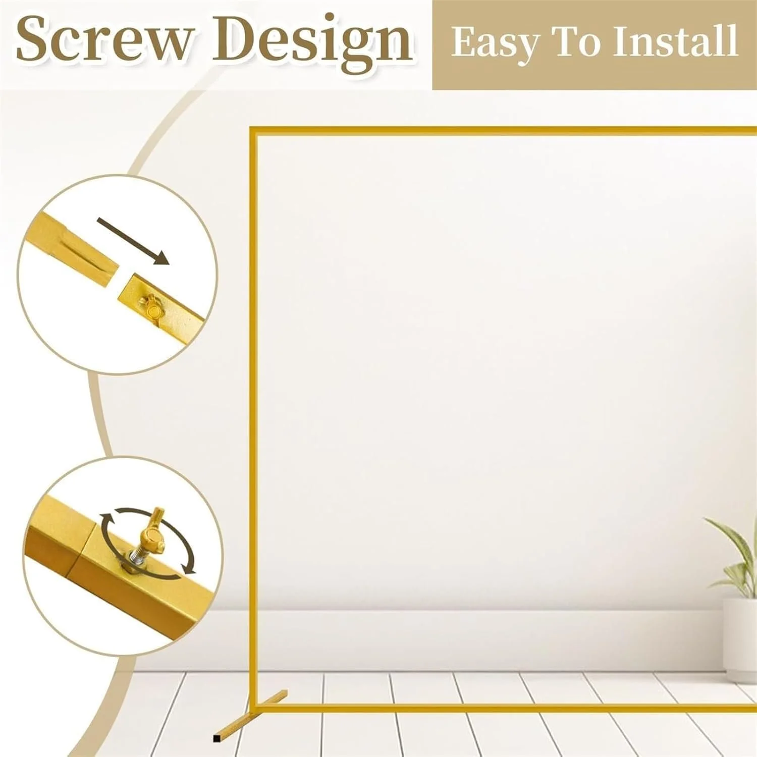 استند قوسی فلزی MOTIM، قاب استند پس زمینه مربعی 2 متری در 2 متری برای جشن تولد، جشن نوزادی، سالگرد، دکوراسیون استند قوسی