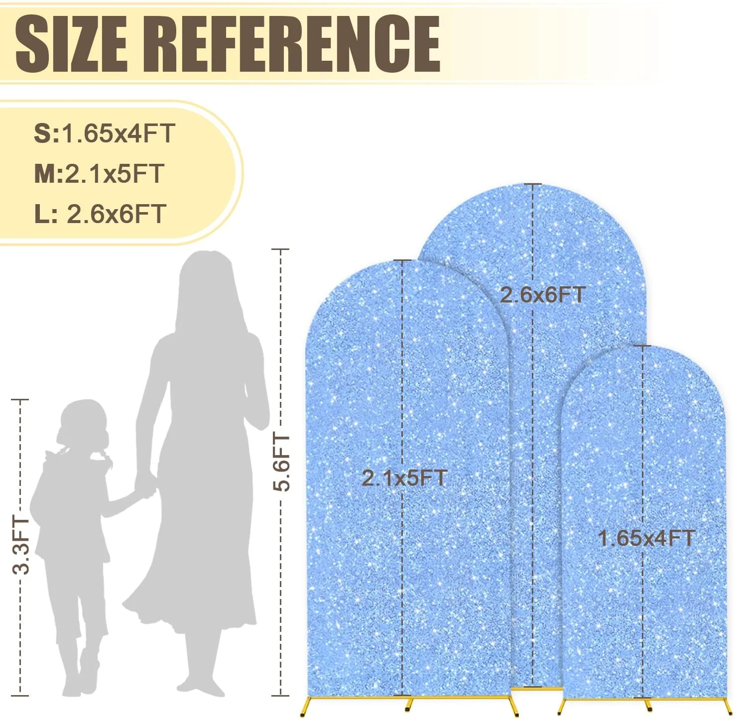 مجموعه پایه و روکش پس زمینه طاق فلزی MODFUNS، سایزهای 4، 5 و 6 فوت، مجموعه 3 عددی روکش پس زمینه طاق پولکی آبی روشن، قاب طاق بادکنکی، پایه طاق رمانتیک با روکش برای تزئینات جشن تولد عروسی مجموعه پایه و روکش پس زمینه طاق فلزی MODFUNS، سایزهای 4، 5 و 6 فوت، مجموعه 3 عددی روکش پس زمینه طاق پولکی آبی روشن، قاب طاق بادکنکی، پایه طاق رمانتیک با روکش برای تزئینات جشن تولد عروسی