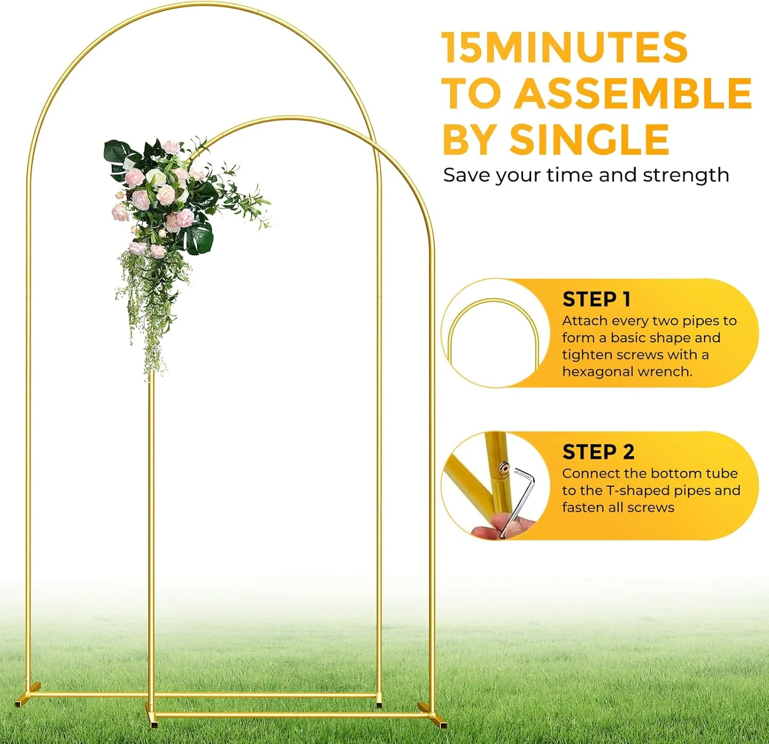 استند پس زمینه طاق فلزی، قاب طاق عروسی 2.2 متری + 1.8 متری، مجموعه 2 عددی استند پس زمینه طاق طلایی عروسی، طاق پس زمینه برای دکوراسیون مراسم عروسی، جشن تولد، جشن نوزادی و جشن فارغ التحصیلی استند پس زمینه طاق فلزی، قاب طاق عروسی 2.2 متری + 1.8 متری، مجموعه 2 عددی استند پس زمینه طاق طلایی عروسی، طاق پس زمینه برای دکوراسیون مراسم عروسی، جشن تولد، جشن نوزادی و جشن فارغ التحصیلی