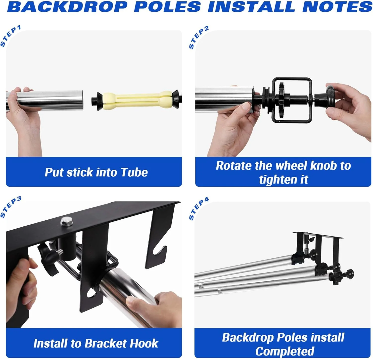 سیستم نگهدارنده پس زمینه عکاسی MagicLine با 3 غلتک، میله های متقاطع استیل ضد زنگ 118 اینچی، پایه پس زمینه دستی، نگهدارنده پس زمینه قابل نصب روی دیوار/سقف/پایه نور برای خانه و استودیو (پایداری) سیستم نگهدارنده پس زمینه عکاسی MagicLine با 3 غلتک، میله های متقاطع استیل ضد زنگ 118 اینچی، پایه پس زمینه دستی، نگهدارنده پس زمینه قابل نصب روی دیوار/سقف/پایه نور برای خانه و استودیو (پایداری)