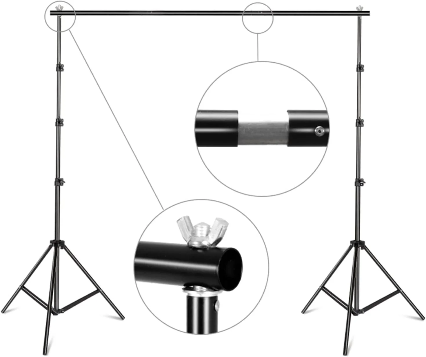 کیت پایه پس زمینه عکاسی، کیت نورپردازی سافت باکس، لوازم جانبی تجهیزات استودیوی عکس با سه پایه پس زمینه 2 متری کیت پایه پس زمینه عکاسی، کیت نورپردازی سافت باکس، لوازم جانبی تجهیزات استودیوی عکس با سه پایه پس زمینه 2 متری