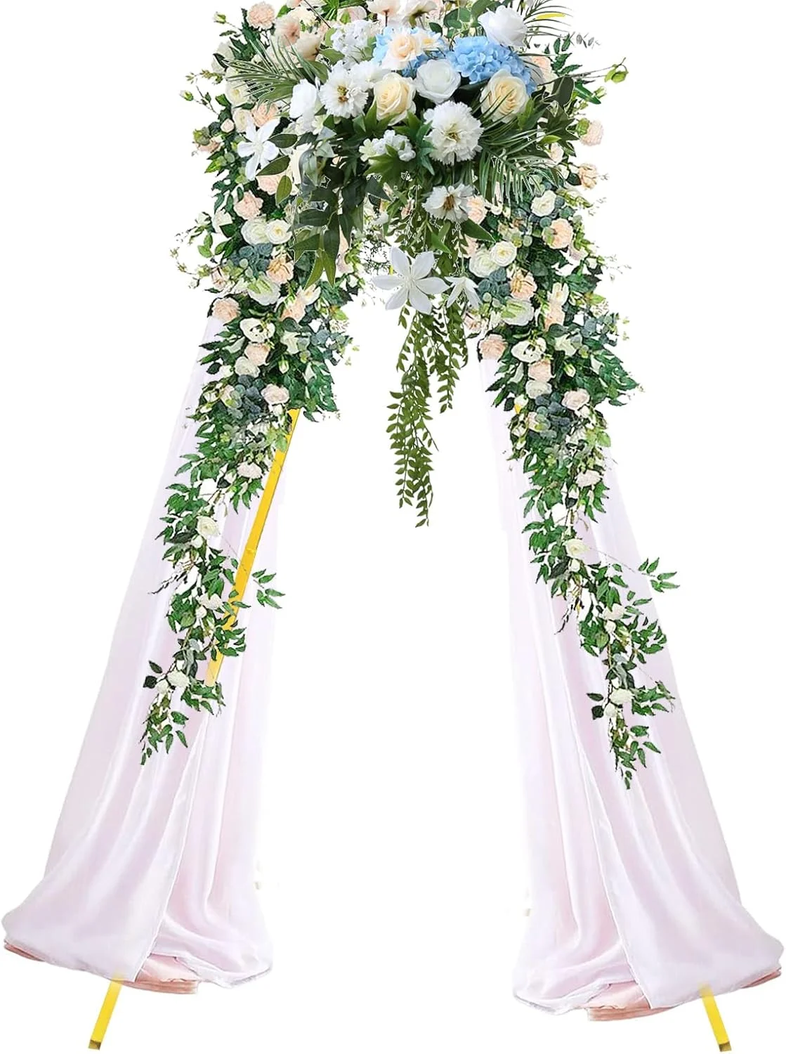 پایه پس زمینه MDEOOSKY، کیت لوله پایه پس زمینه سنگین با پایه فولادی، پایه پس زمینه مثلثی برای دکوراسیون نمایشگاه جشن تولد عروسی، 2.65x1.25 متر، طلایی پایه پس زمینه MDEOOSKY، کیت لوله پایه پس زمینه سنگین با پایه فولادی، پایه پس زمینه مثلثی برای دکوراسیون نمایشگاه جشن تولد عروسی، 2.65x1.25 متر، طلایی