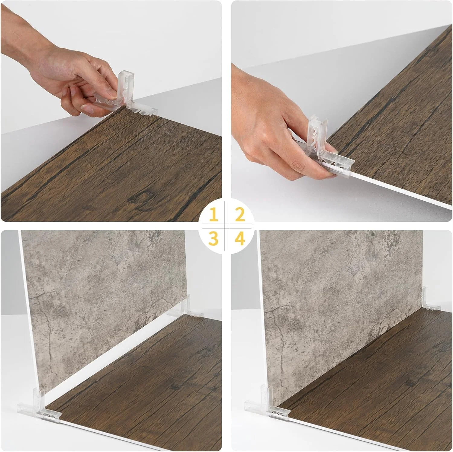 Meking 8 عدد براکت تخته پس زمینه عکس، پایه عمودی T شکل برای عکاسی محصول، پایه پس زمینه پلاستیکی سخت جهانی مناسب برای تخته های با ضخامت 4-8 میلی متر Meking 8 عدد براکت تخته پس زمینه عکس، پایه عمودی T شکل برای عکاسی محصول، پایه پس زمینه پلاستیکی سخت جهانی مناسب برای تخته های با ضخامت 4-8 میلی متر