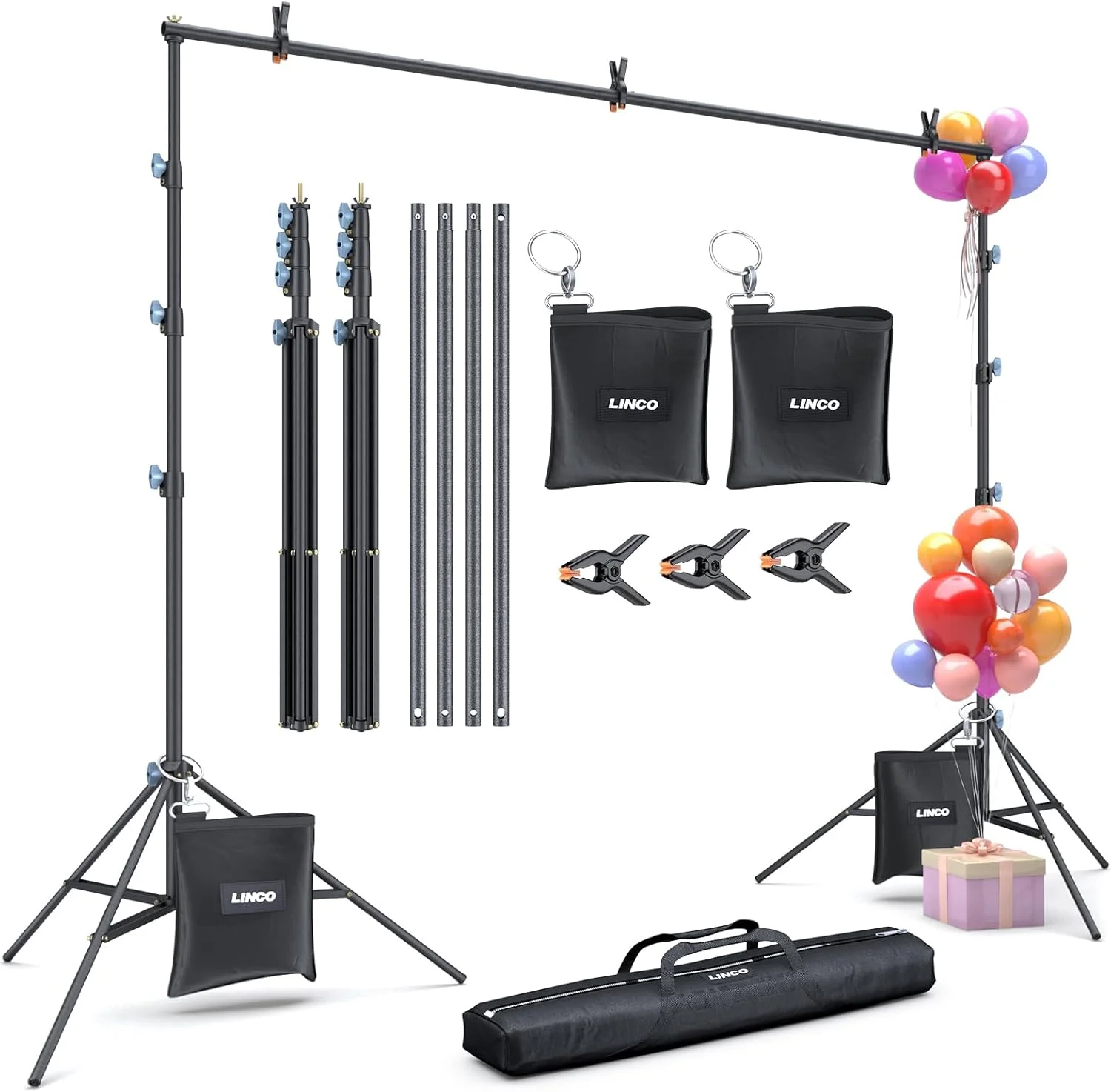 سیستم کیت پایه نگهدارنده پس زمینه عکاسی لینکو Lincostore با ابعاد 9x10 فوت مدل 4154-4236