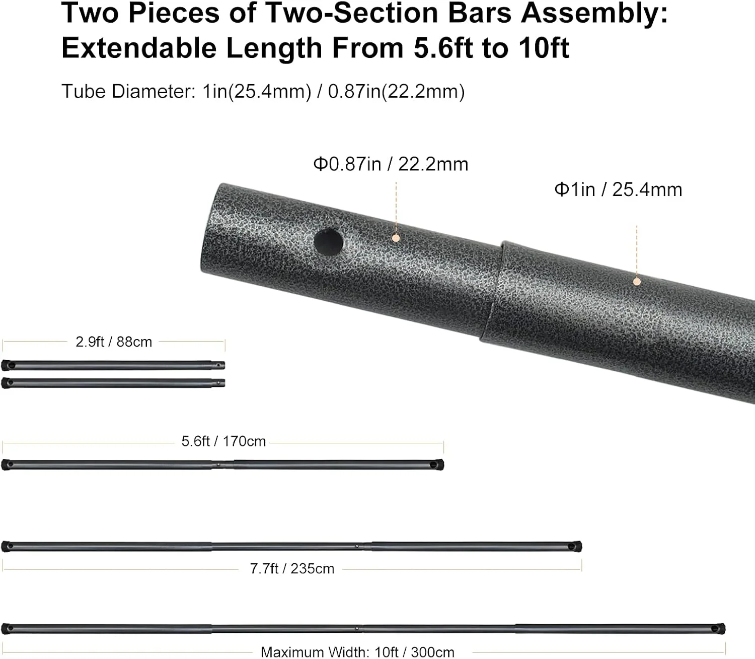 میله عرضی استودیویی LINCO Lincostore برای پایه های پس زمینه، 3 متر، تلسکوپی AM236 میله عرضی استودیویی LINCO Lincostore برای پایه های پس زمینه، 3 متر، تلسکوپی AM236