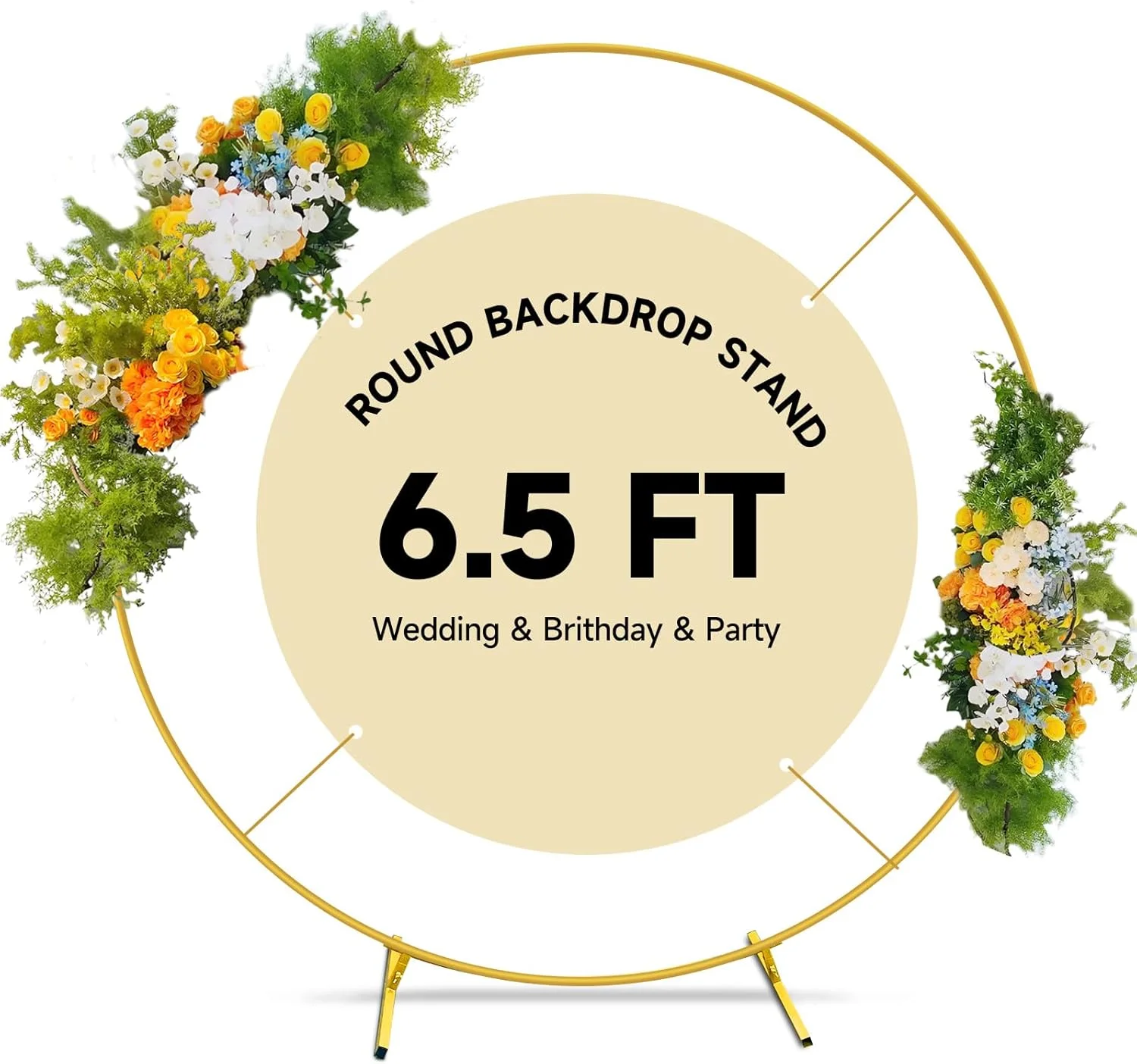 پایه طاق بادکنک فلزی گرد، قاب طاق بادکنک دایره ای برای عروسی، جشن تولد، جشن نوزادی، ارتفاع 2 متر مناسب برای دکوراسیون