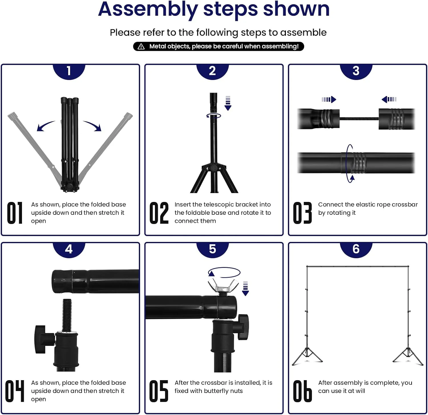 کیت پایه پرده پس زمینه تاشو معکوس قابل حمل Jiang&Rong، 3 متر در 2 متر (عرض در ارتفاع) پایه پس زمینه قابل تنظیم با کیف حمل برای مهمانی، تولد، عروسی، فارغ التحصیلی