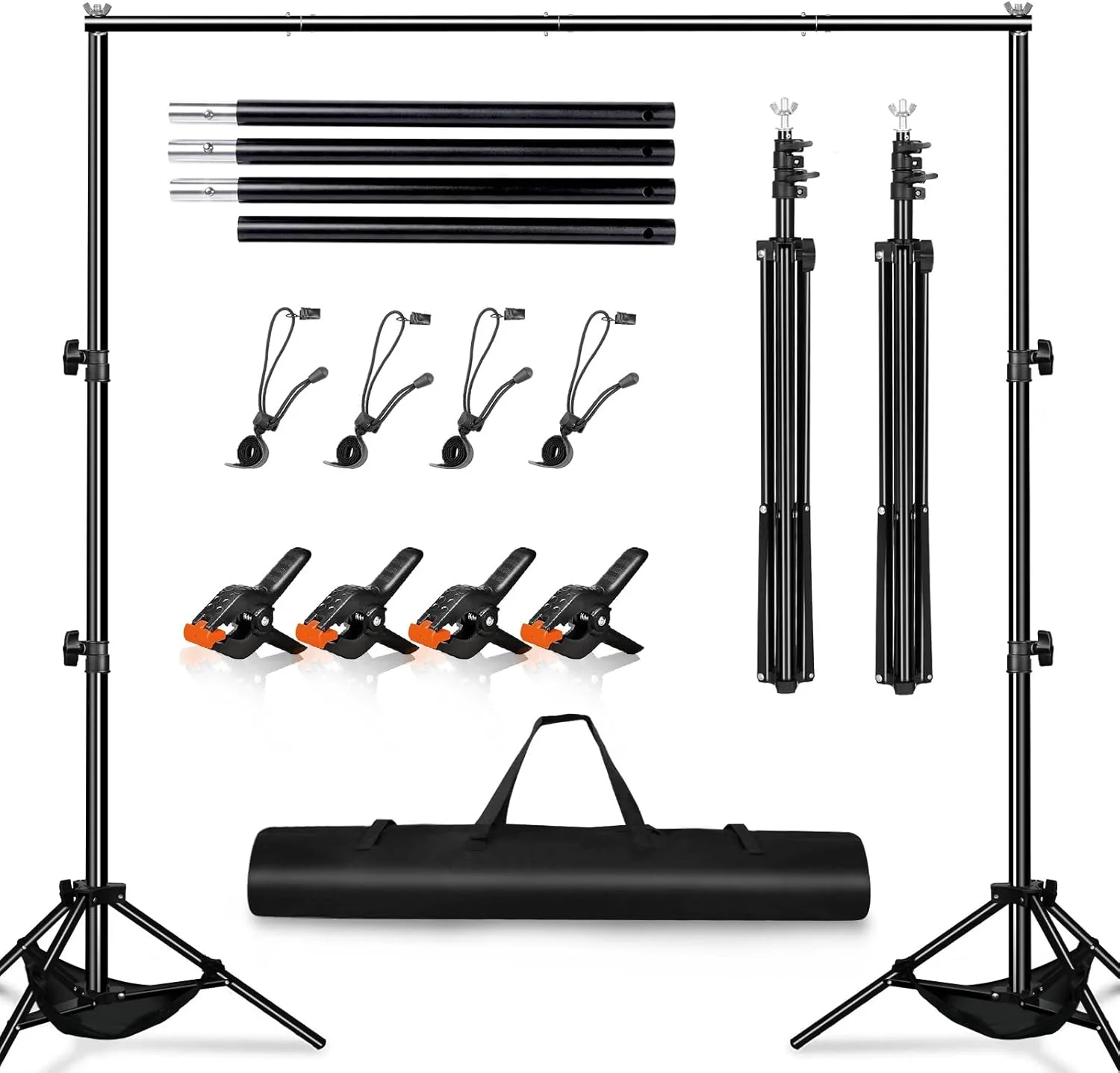 پایه نگهدارنده پس زمینه عکاسی 3m x 2m، پایه نگهدارنده پس زمینه قابل تنظیم ارتفاع و عرض برای دکوراسیون، عکس، مهمانی