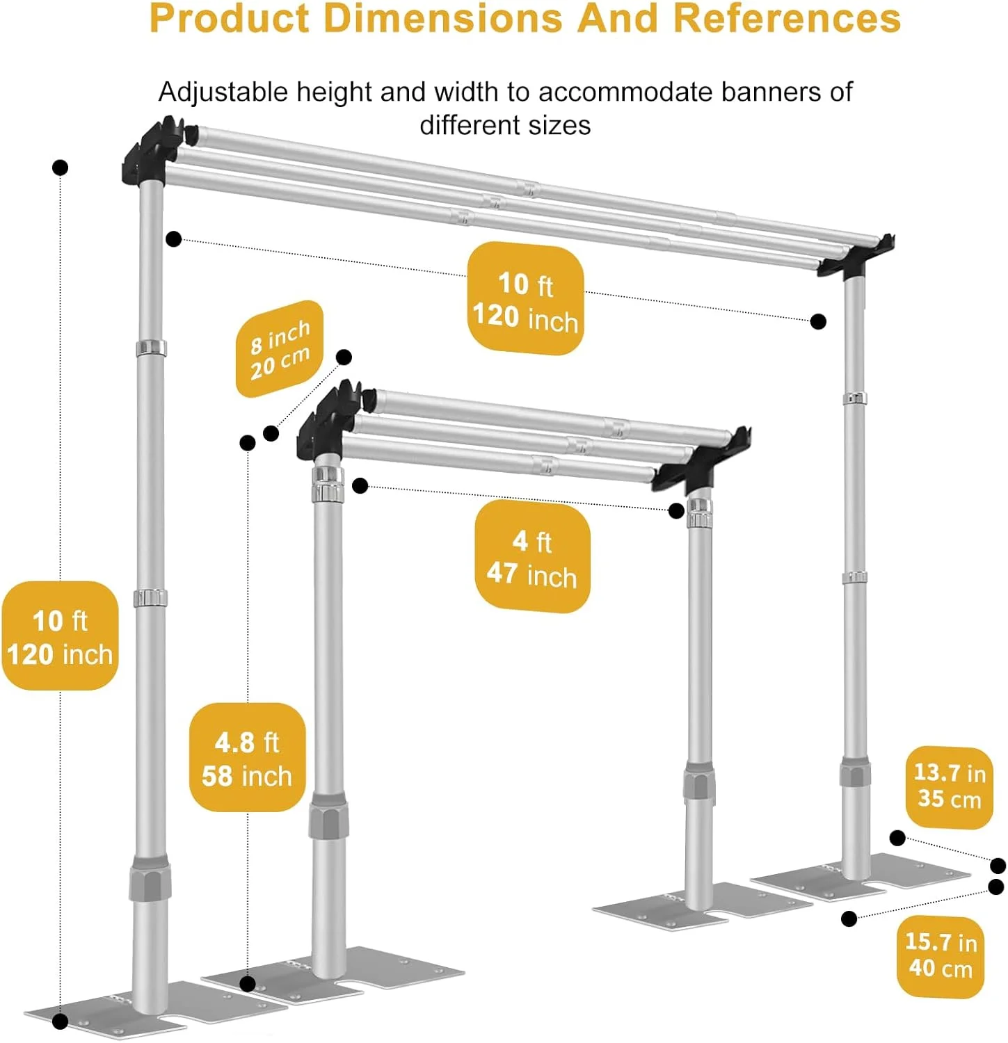 پایه پس زمینه سه میله ای 3x3 متری Jiang&Rong، کیت پایه و پرده قابل تنظیم سنگین، پایه پس زمینه، پس زمینه عکس استودیوی عکاسی، قاب فلزی برای پس زمینه
