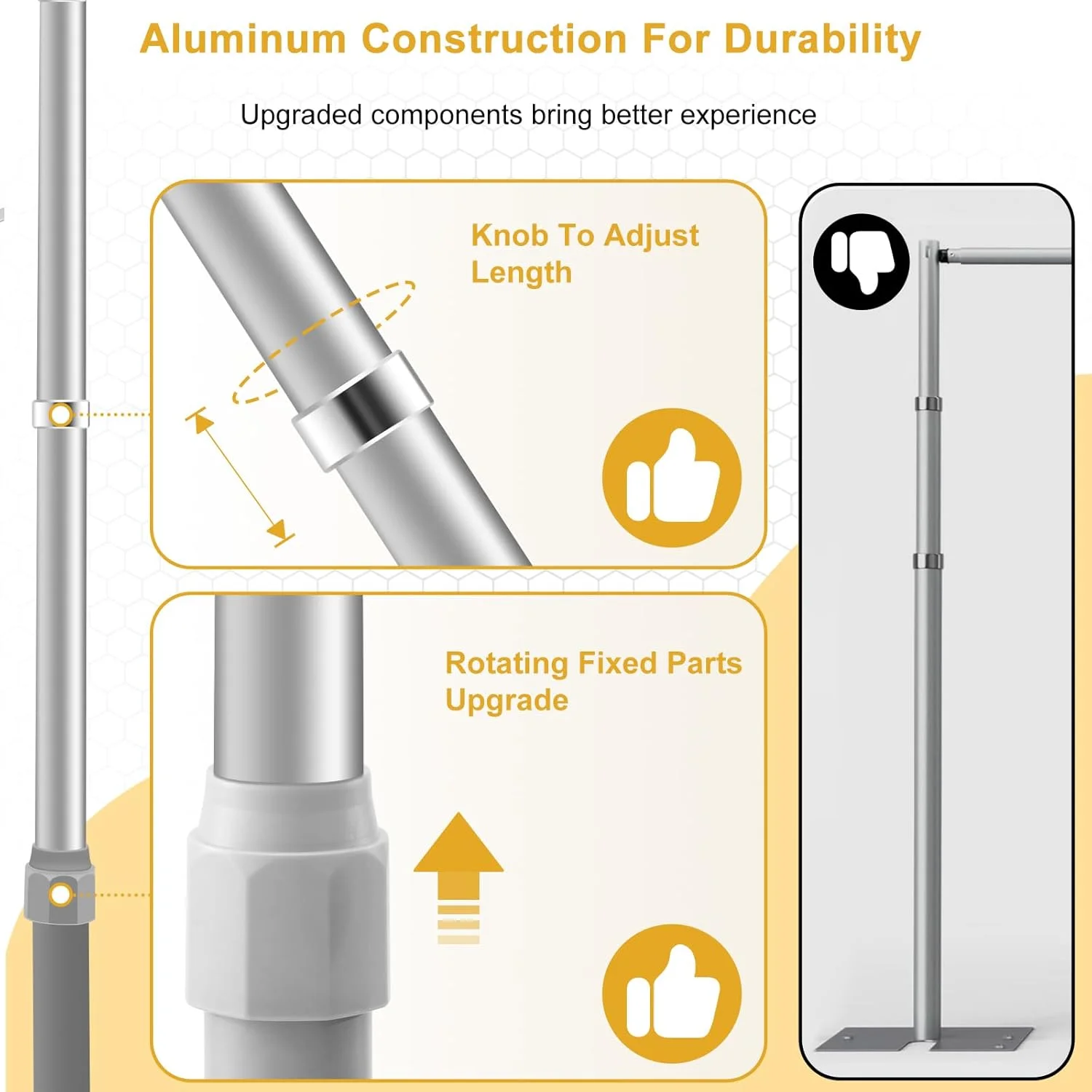 پایه پس زمینه سه میله ای 3x3 متری Jiang&Rong، کیت پایه و پرده قابل تنظیم سنگین، پایه پس زمینه، پس زمینه عکس استودیوی عکاسی، قاب فلزی برای پس زمینه