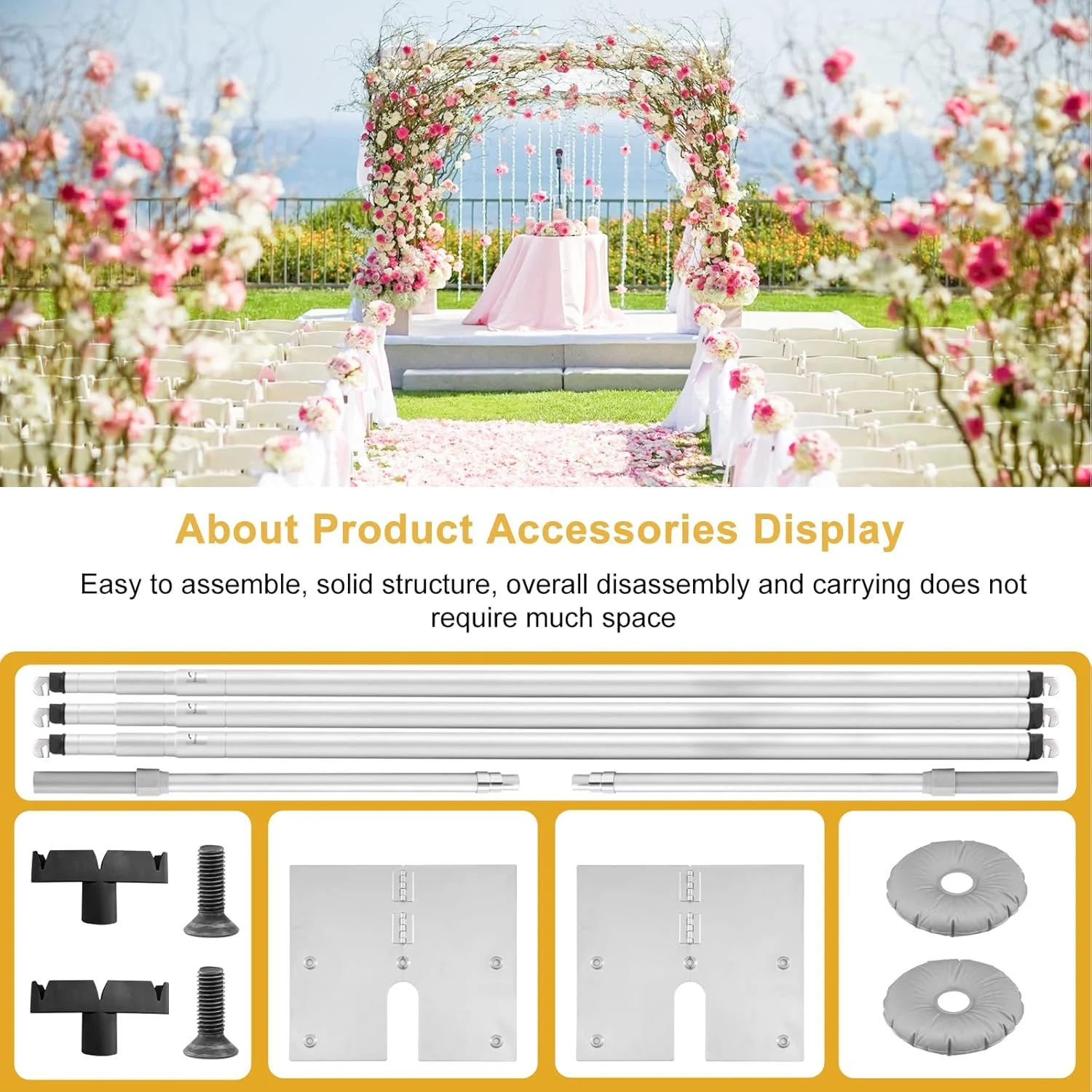 پایه پس زمینه سه میله ای 3x3 متری Jiang&Rong، کیت پایه و پرده قابل تنظیم سنگین، پایه پس زمینه، پس زمینه عکس استودیوی عکاسی، قاب فلزی برای پس زمینه