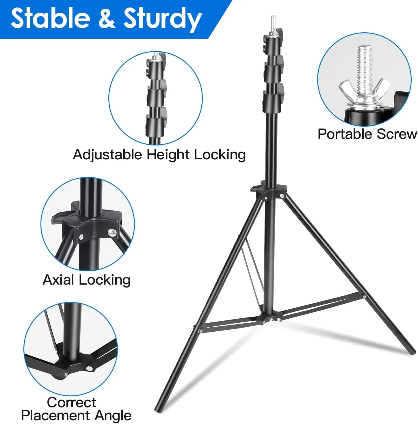 پایه پس زمینه آی مانتک برای مهمانی، 2x2.6 متری قابل تنظیم برای استودیو عکس و فیلم، پایه پس زمینه عکس با 6 گیره فنری، کیسه شن و کیف حمل برای تولد/مهمانی/عروسی پایه پس زمینه آی مانتک برای مهمانی، 2x2.6 متری قابل تنظیم برای استودیو عکس و فیلم، پایه پس زمینه عکس با 6 گیره فنری، کیسه شن و کیف حمل برای تولد/مهمانی/عروسی