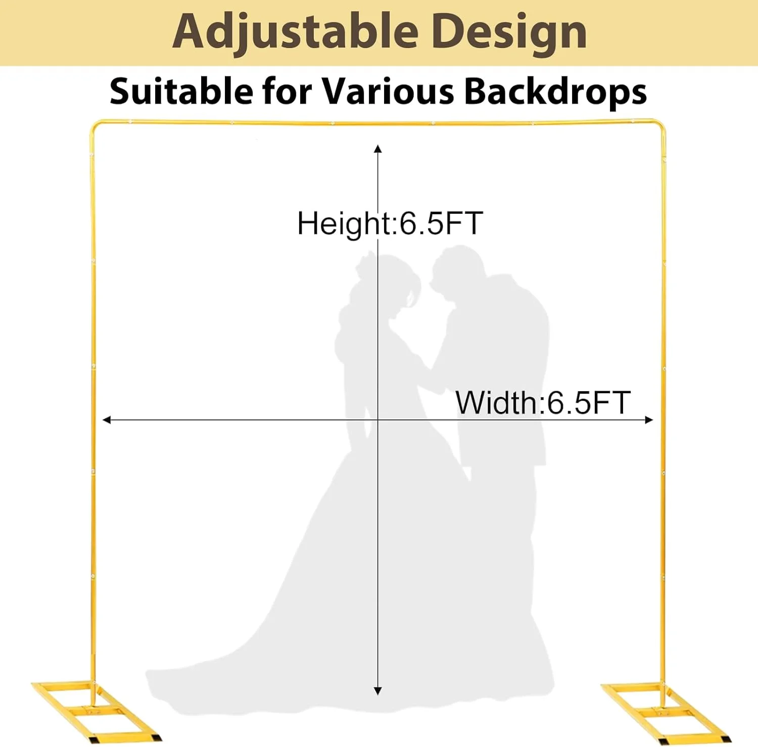 استند پس زمینه مربعی، استند پس زمینه مستطیلی طاق عروسی 2 متری، استند پس زمینه طاق فلزی با پایه، طاق مستطیلی استند مربعی بادکنک برای دکور مراسم عروسی، جشن تولد، جشن نوزادی