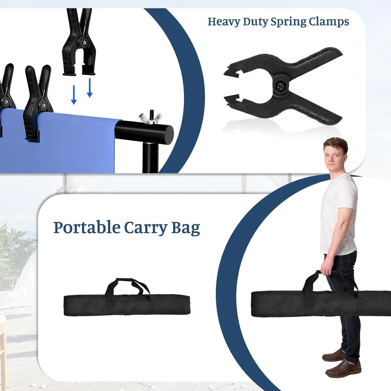 پایه پس زمینه سنگین، قاب پس زمینه قابل تنظیم 3m x 3m با پایه فلزی، کیت پشتیبانی لوله و پرده برای دکوراسیون استودیو عکس، فیلم، جشن تولد، رویدادها